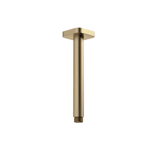 Luna Straight Arm Square Flange 210 Brushed Brass [194626]