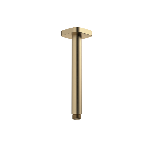 Luna Straight Arm Square Flange 210 Brushed Brass [194626]