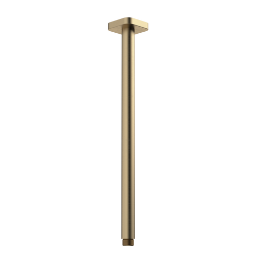 Luna Straight Arm Square Flange 410 Brushed Brass [194627]