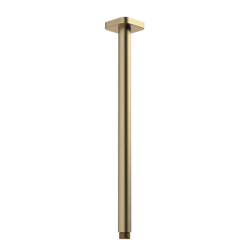 Luna Straight Arm Square Flange 410 Brushed Brass [194627]