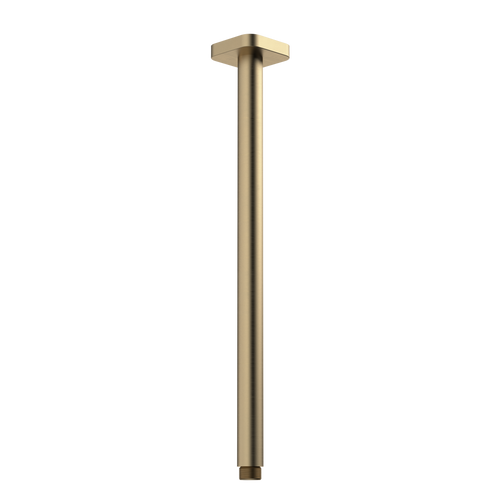 Luna Straight Arm Square Flange 410 Brushed Brass [194627]