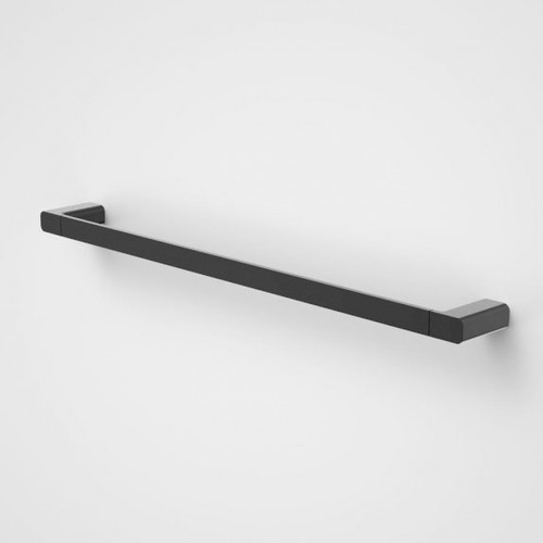 Luna Single Towel Rail 630mm Black [194611]