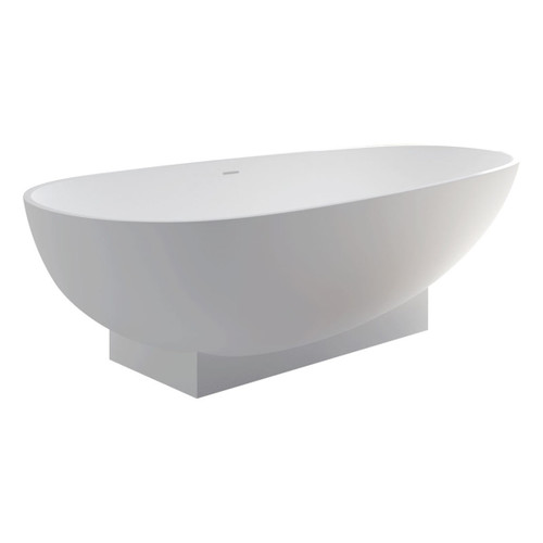 Lagoona Freestanding Cast Stone Bath 1810mm Matte White [158185]