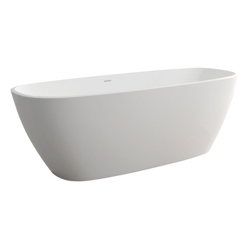 Marissa Freestanding Cast Stone Bath 1700mm Matte White [158189]