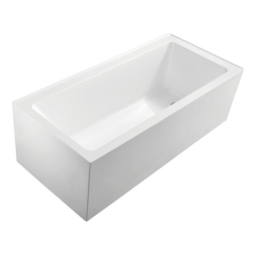 Sentor Back-To-Wall Left Hand Corner Acrylic Bath 1500mm Gloss White [158196]