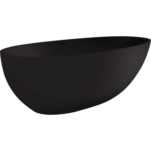 Bahama Freestanding Cast Stone Bath 1700mm Matte Black [158175]