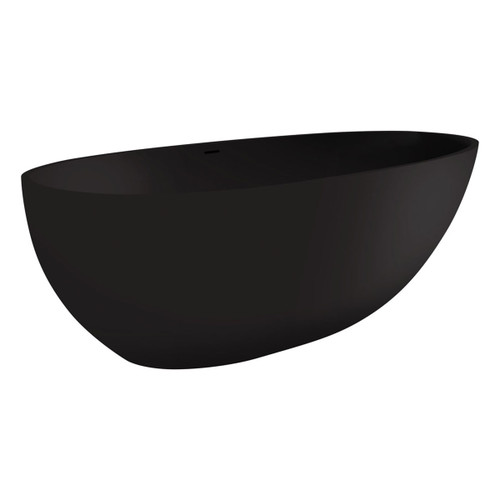Bahama Freestanding Cast Stone Bath 1700mm Matte Black [158175]