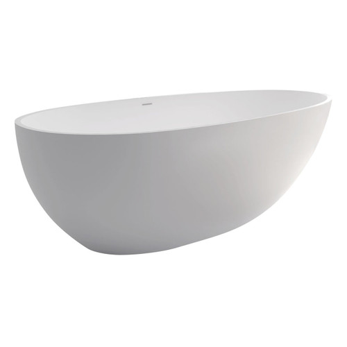 Bahama Freestanding Cast Stone Bath 1700mm Matte White [158177]