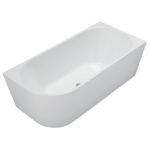 Isabella Corner Left Hand Curve Edge Acrylic Bath 1700mm White [166665]