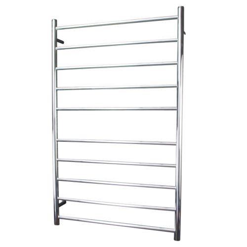 Heated Round Ladder 750mm x 1200mm Mirror Polished Left Hand Wired [117542]