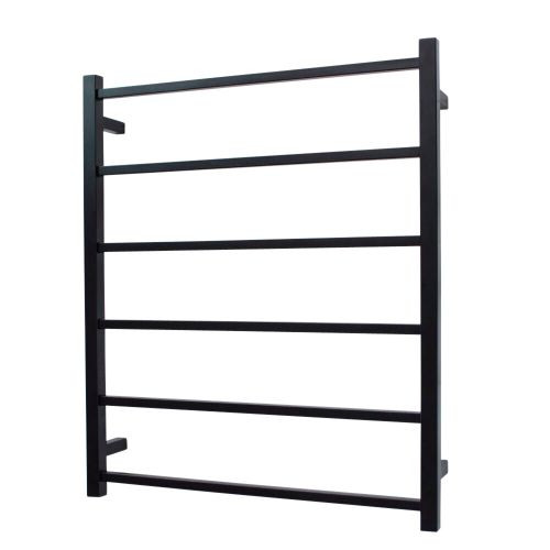 Non-Heated Square Ladder 700mm x 830mm Matte Black [135675]