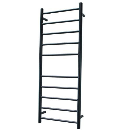 Radiant Australia Heated Round Ladder 430 x 1100mm Matt Black Left Hand Wired [135681]