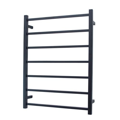 Heated Square Ladder 600mm x 800mm Matte Black Right Hand Wired [135684]