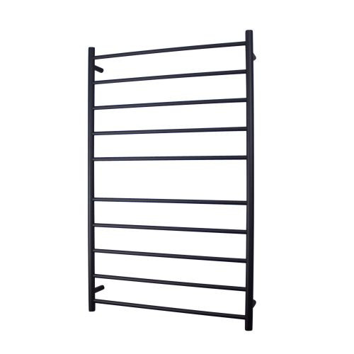 Radiant BRTR04 Heated Round Ladder 750 X 1200 mm Matt Black RIGHT HAND WIRED [137654]