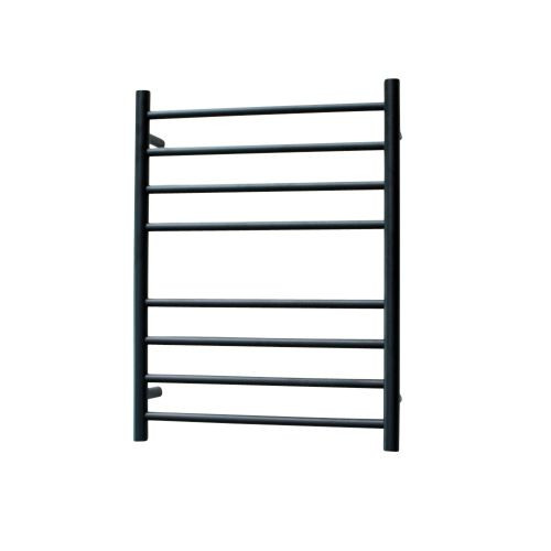Radiant Australia Heated Round Ladder 530 x 700mm Matt Black Left Hand Wired [137657]