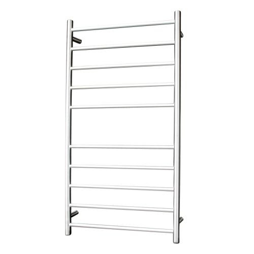 Radiant Australia Heated Round Ladder 600 x 1100mm Brushed Satin Left Hand Wired [137661]