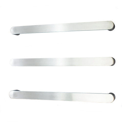 Radiant Australia Single Flat Faced Towel Rail with Curved Fixing Arm 650mm Brushed Satin [190565]