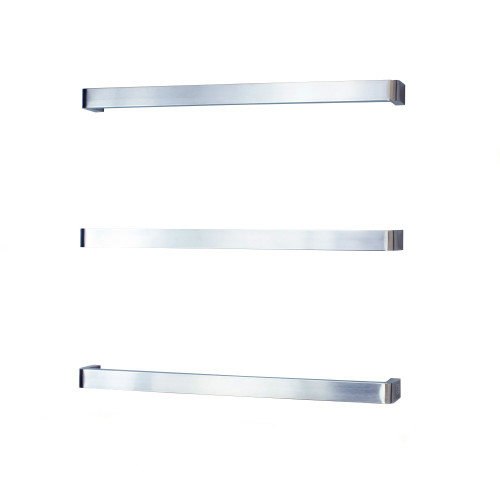 Radiant Australia Single Square Towel Rail with Rounded Ends 650mm Brushed Satin [190570]
