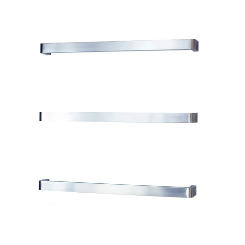 Radiant Australia Single Square Towel Rail with Rounded Ends 800mm Brushed Satin [190571]