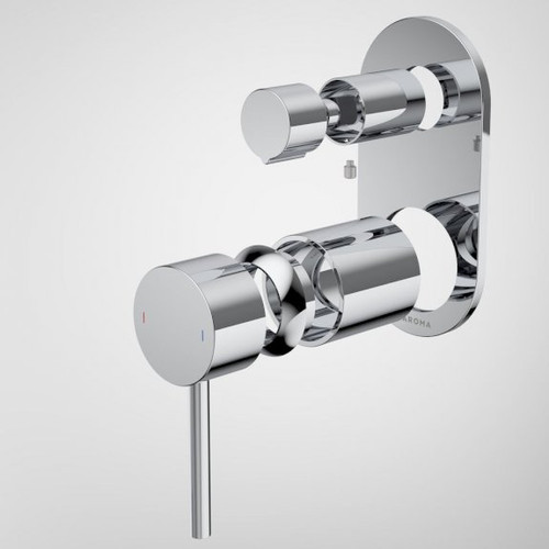 Liano II Bath/Shower Mixer With Diverter Trim Kit - Rounded Cover Plate - Chrome [196065]