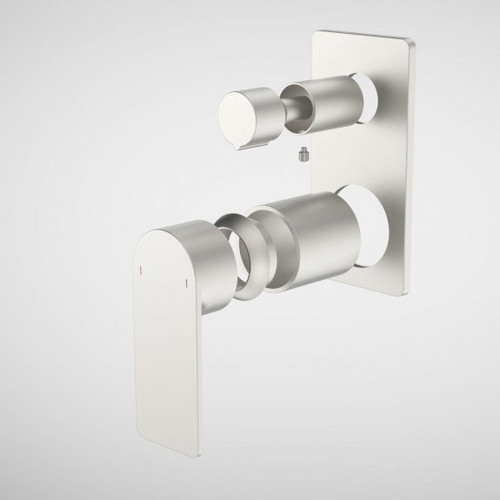 Urbane II Bath/Shower Mixer With Diverter Trim Kit - Rectangular Cover Plate - Brushed Nickel [196260]