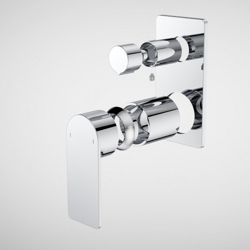 Urbane II Bath/Shower Mixer With Diverter Trim Kit - Rectangular Cover Plate - Chrome [196261]