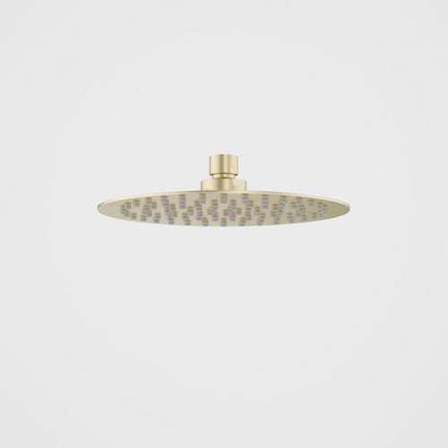 Urbane II Rain Shower Head 200mm Round Brushed Brass 4Star [196263]