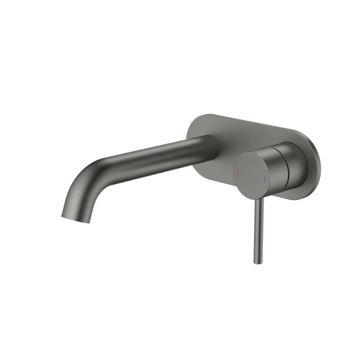 Liano II 175mm Wall Basin/Bath Mixer - Rounded Cover Plate - Gunmetal - Sales Kit [196016]