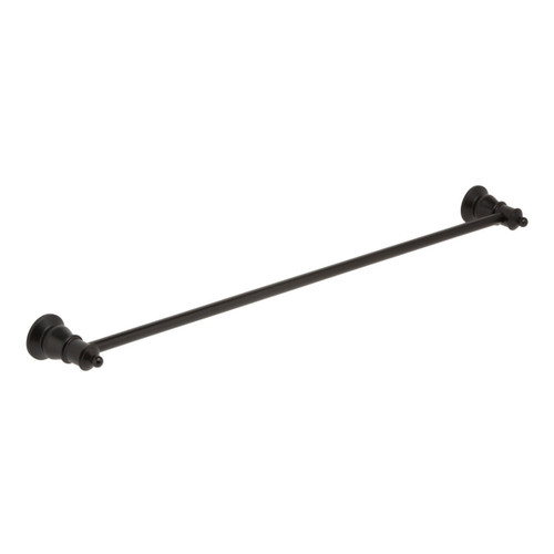 Lillian Matte Black Adjustable Single Towel Rail [169200]