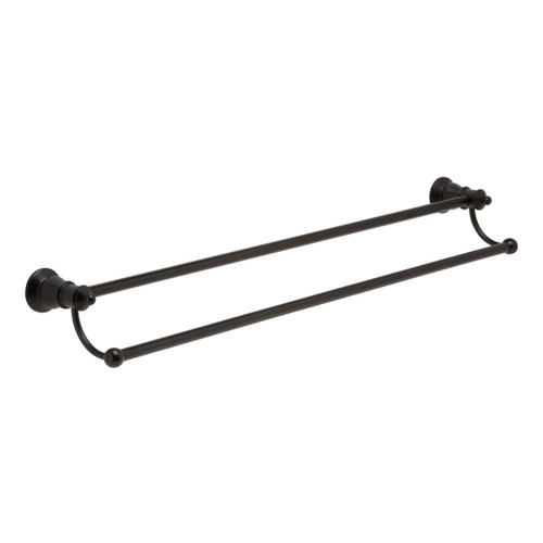 Lillian Adjustable Double Towel Rail 800mm Matte Black [169202]