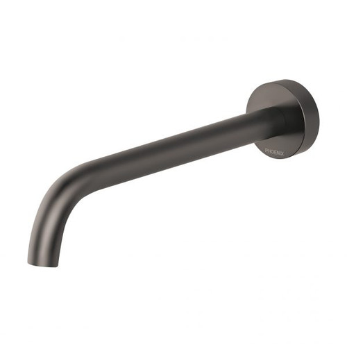 Vivid Slimline Bath Spout/Outlet 230mm Curved Gunmetal [199227]