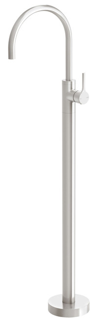 Vivid Slimline Oval Floor Mounted Bath Mixer Brushed Nickel [199231]