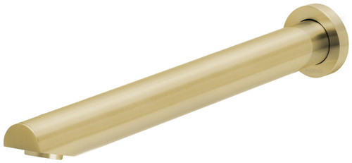 Vivid Wall Bath Spout/Outlet Angled 32mm x 300mm Brushed Gold [199268]