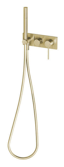 Vivid Slimline Wall Shower System 3Star Brushed Gold [199020]