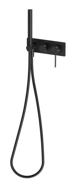 Vivid Slimline Wall Shower System 3Star Matte Black [199024]