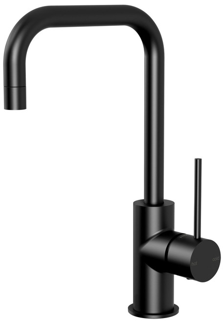 Vivid Slimline Sink Mixer (160mm Squareline Spout) 4Star Matte Black [199045]