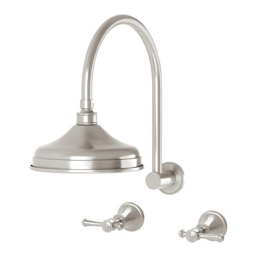 Nostalgia Lever Shower Set Ceramic Disc 1/4 turn 3Star Brushed Nickel [198975]