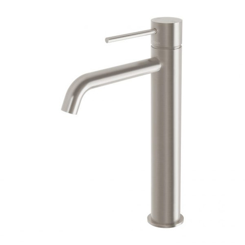 Vivid Slimline Hob Tall/Vessel Basin Mixer (Curved Spout) 6Star Brushed Nickel [199102]