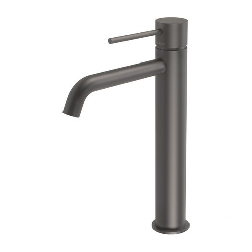 Vivid Slimline Hob Tall/Vessel Basin Mixer (Curved Spout) 6Star Gunmetal [199104]