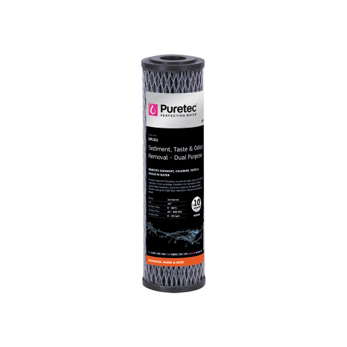 Dual Purpose Carbon Water Filter Cartridge 10in 10Micron 25lpm [140725]