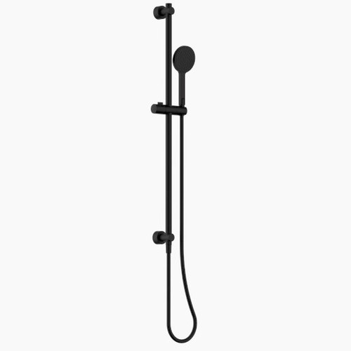Round Rail Hand Shower (Top Inlet) Matte Black 3Star [156385]