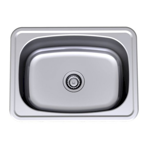 Single 45 Litre Flushline Tub - 0 Tap Hole, No Bypass [068342]