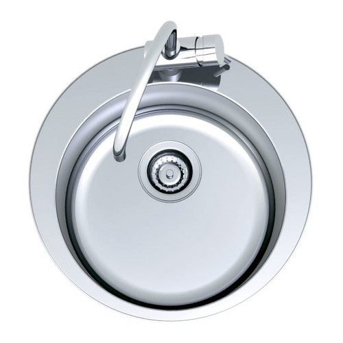 Cellini Single Round Bowl with Tap Landing Stainless Steel 1 Tap Hole [069358]