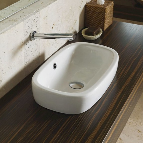 Regent Inset Vanity Basin w/Overflow Plug & Waste Vitreous China White NTH [058323]