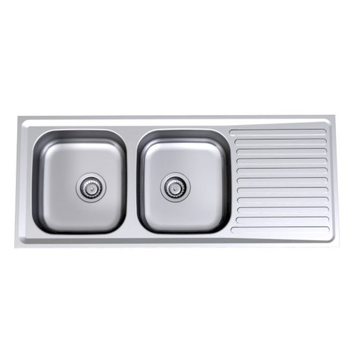 Radiant Sink Double Left Bowl R175Mk2.1L 1 Tap Hole 1200mm [105787]