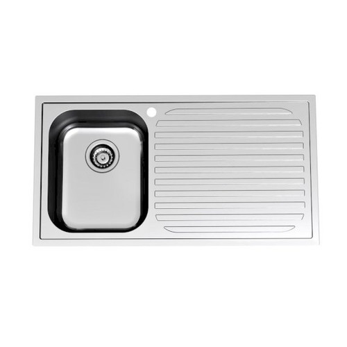 Monaco Single End Left Hand Bowl Stainless Steel 1 Tap Hole [107446]