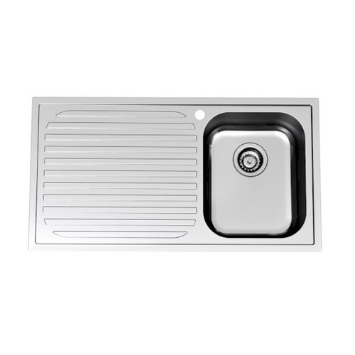 Monaco Single End Right Hand Bowl Stainless Steel 1 Tap Hole [107447]
