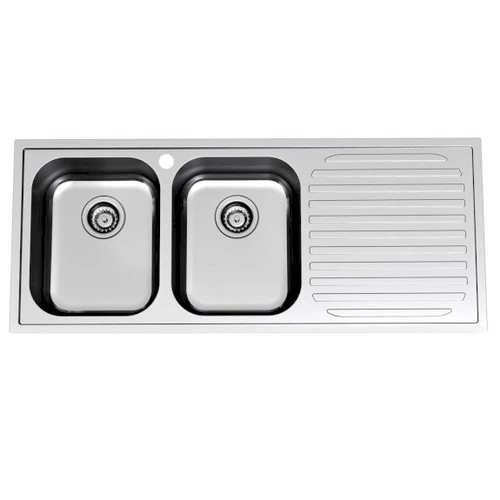 Monaco Double End Bowl Left Hand Stainless Steel 1 Tap Hole [107448]