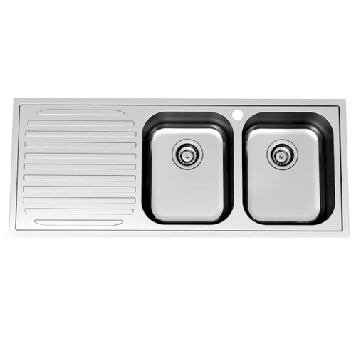Monaco Double End Bowl Right Hand Stainless Steel 1 Tap Hole [107449]