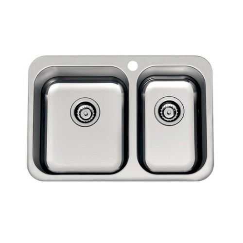 Sink Polar 1.5 Left Hand Bowl Overmount Stainless Steel 1 Tap Hole [142810]